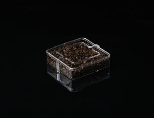 Polystyrene Container with Lid 4 5/8"x4 5/8"x1 1/8"