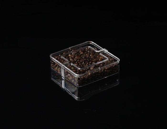 Polystyrene Container with Lid 4 5/8"x4 5/8"x1 1/8"